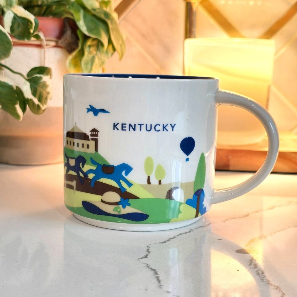 Starbucks You Are Here Kentucky Collection Mug 14 oz Ceramic Microwave safe